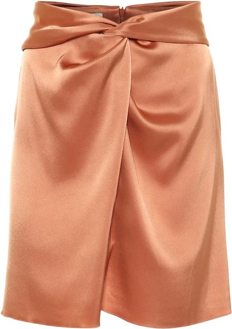Nanushka Milo satin miniskirt