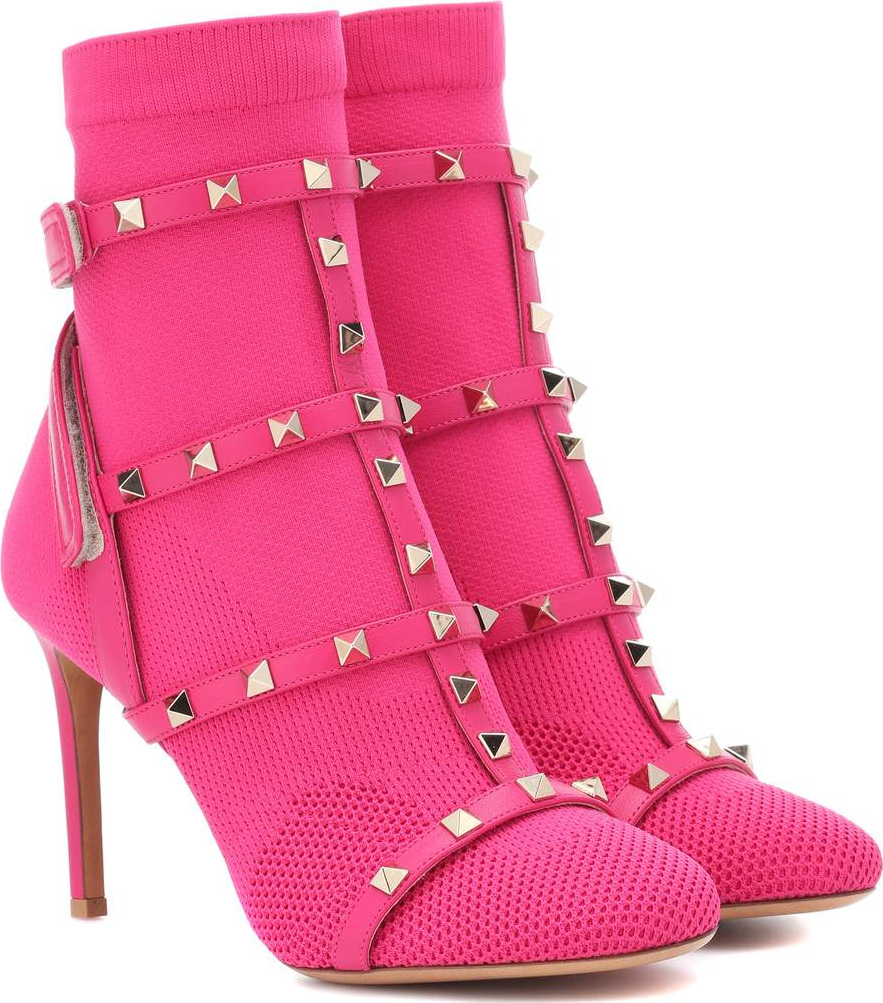 Valentino Valentino Garavani Rockstud Bodytech ankle boots