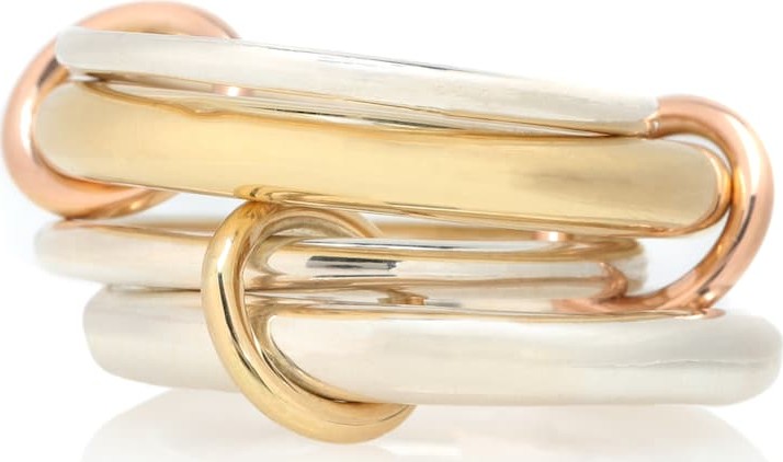Spinelli Kilcollin Cici 18-karat gold, rose gold and sterling silver linked rings