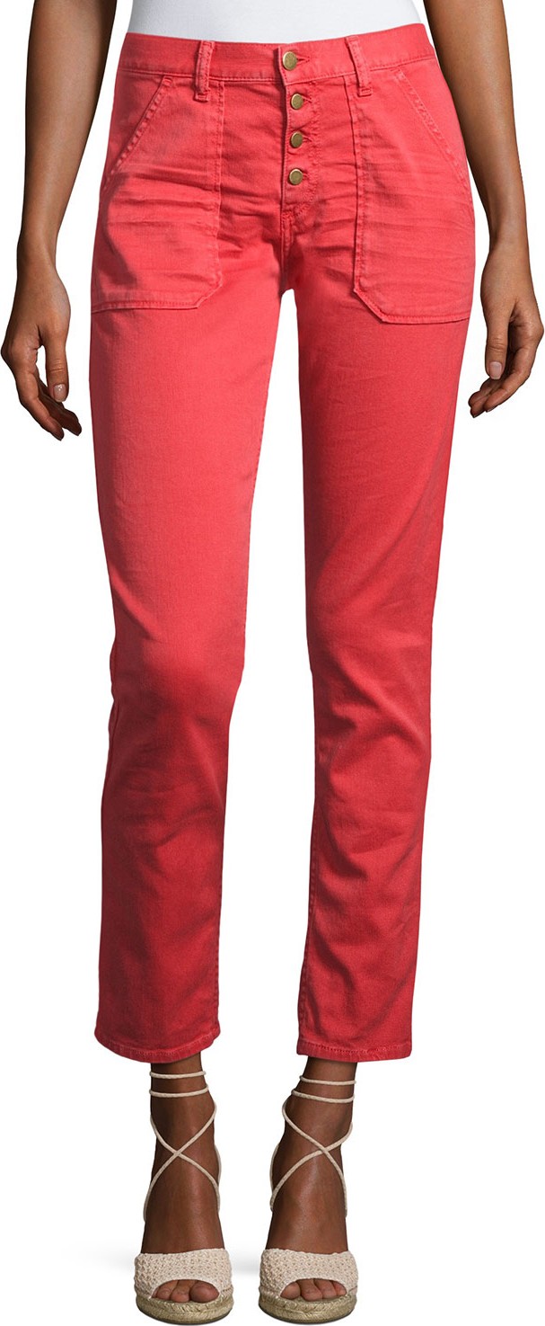 ba&sh ba&sh Cmarc High-Rise Pants, Red