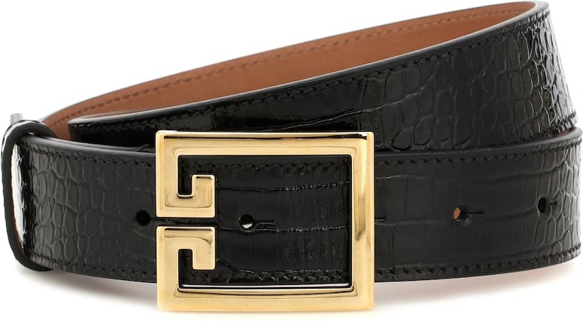 Givenchy Embossed calf leather belt