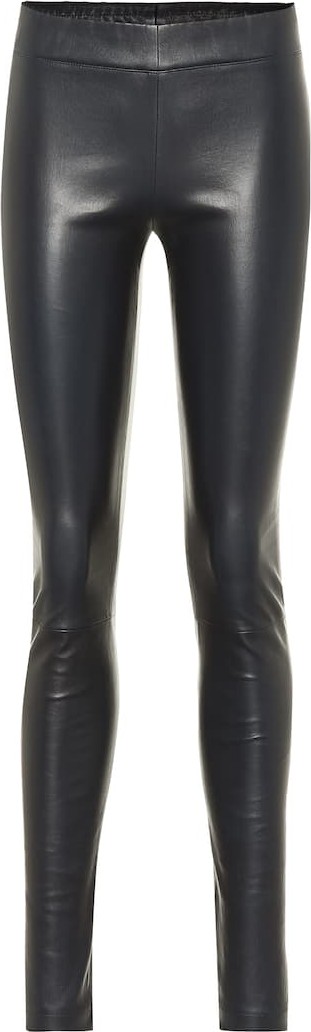 THE ROW Leather skinny pants