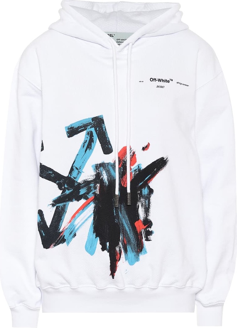 Off White Cotton-jersey hoodie