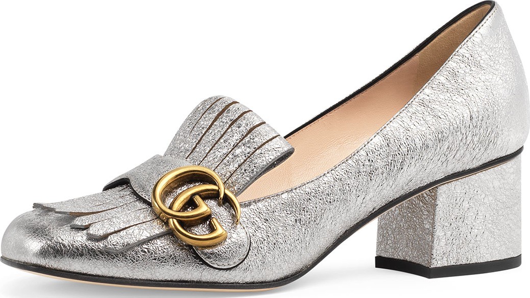 Gucci 55mm Marmont Metallic Loafer