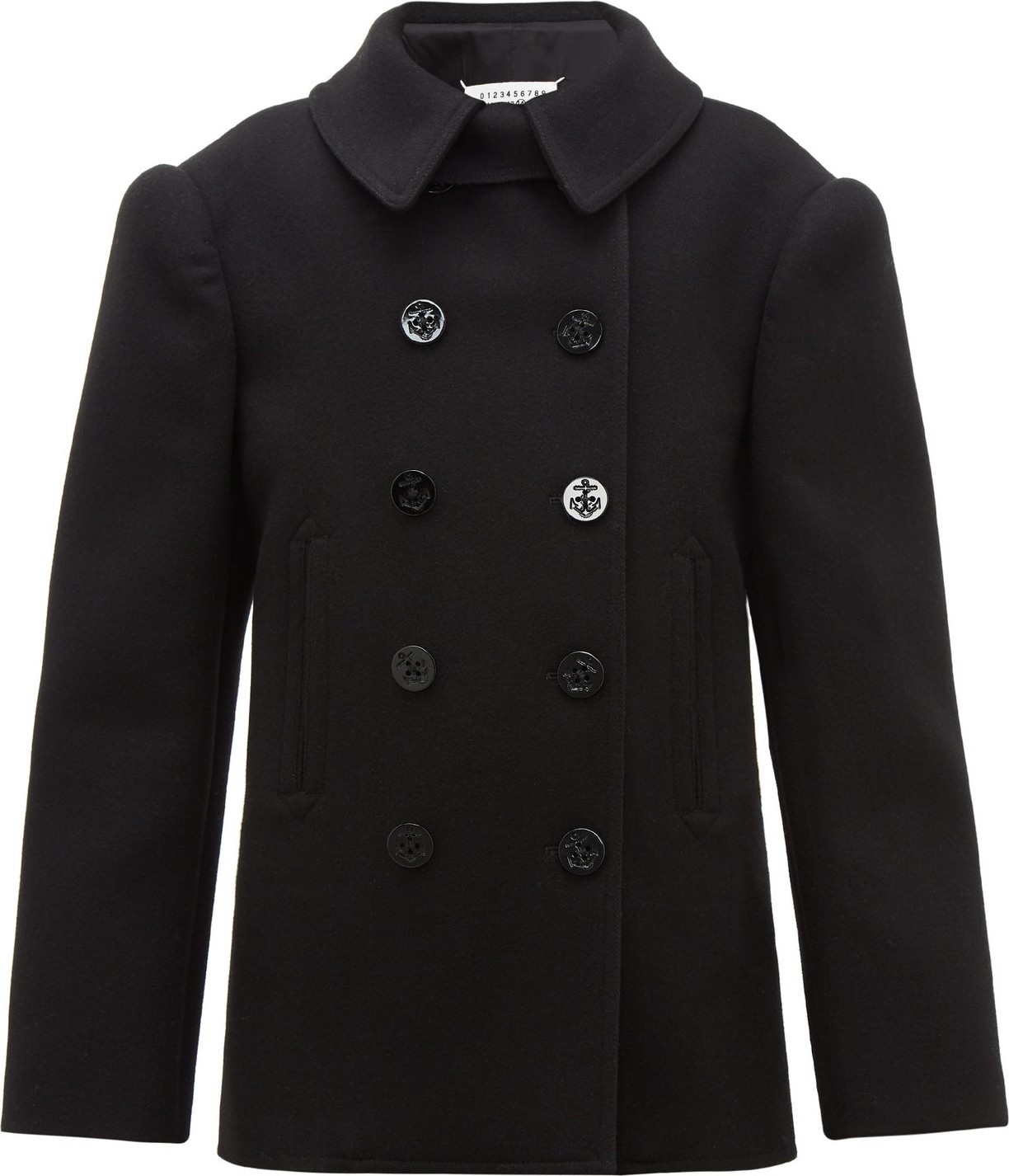 Maison Margiela Double-breasted felted wool pea coat