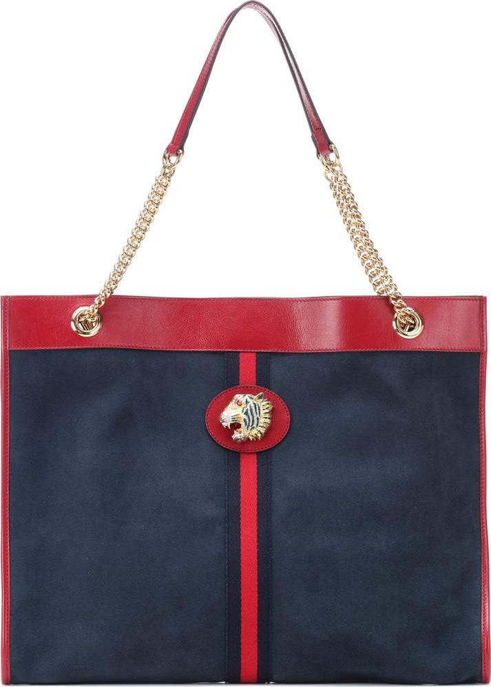 Gucci Embellished suede tote