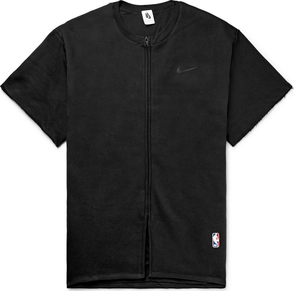 Nike + Fear of God Oversized Cotton-Blend Jersey Zip-Up T-Shirt