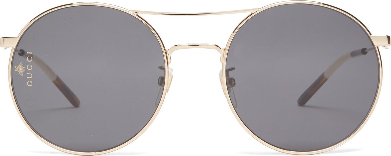Gucci Aviator metal sunglasses