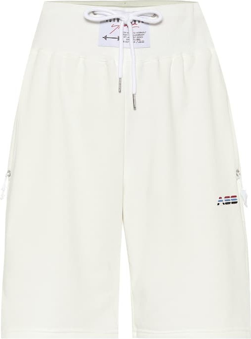Adam Selman Sport High-rise cotton-blend shorts