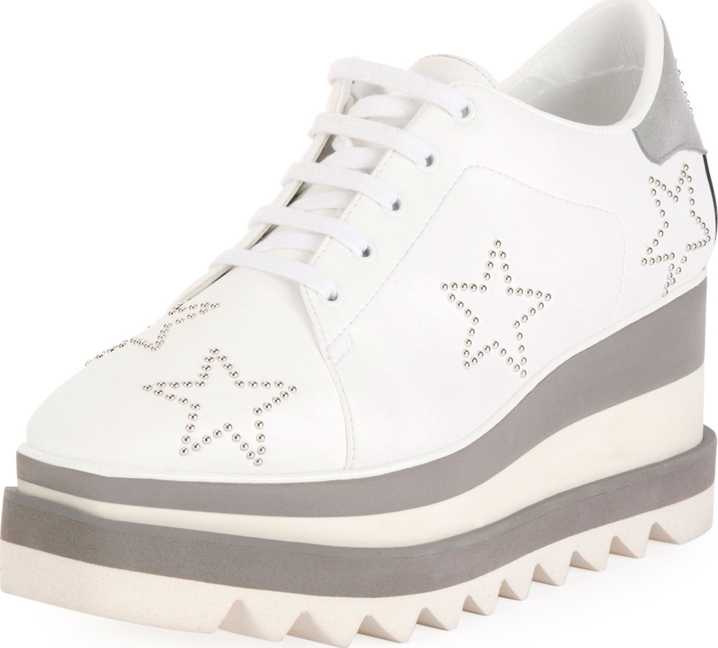 Stella McCartney Elyse Stud-Star Platform Sneaker