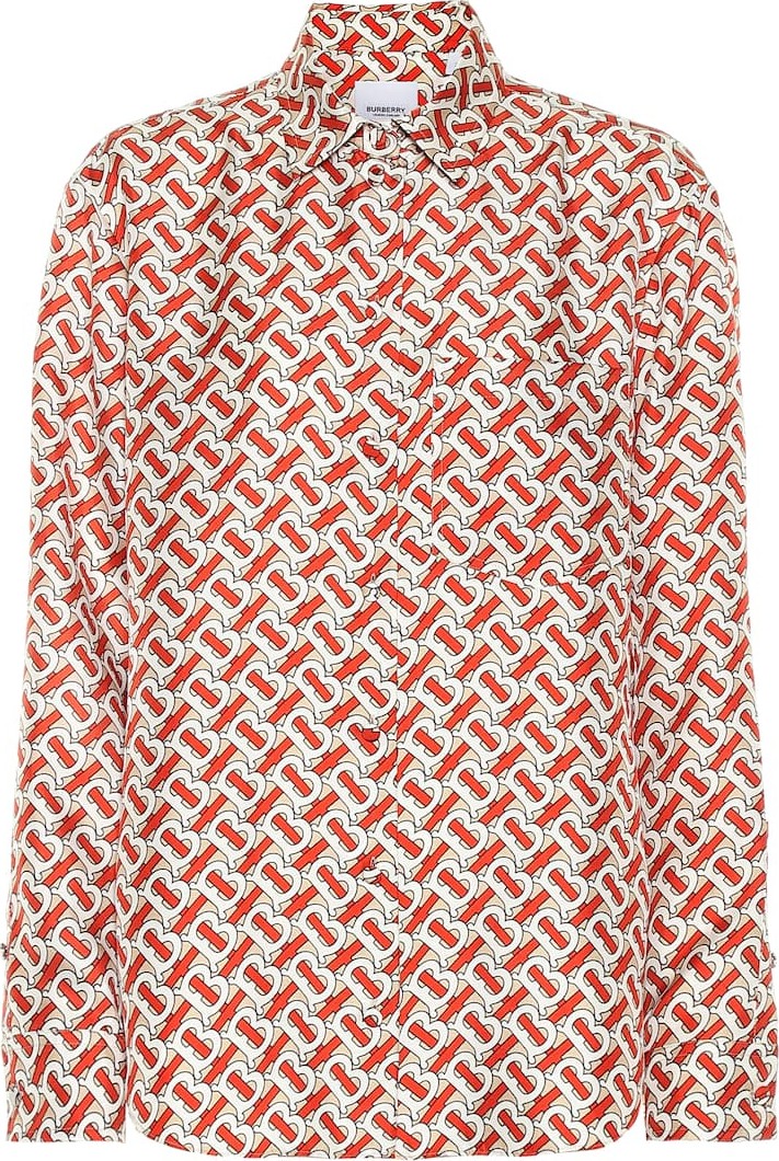 Burberry London England Monogram silk-twill shirt