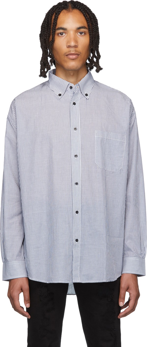 Stolen Girlfriends Club Blue & White Fine Line Painter Shirt