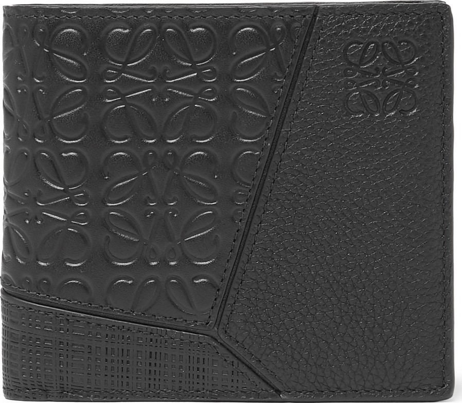 LOEWE Logo-Debossed Full and Cross-Grain Leather Billfold Wallet
