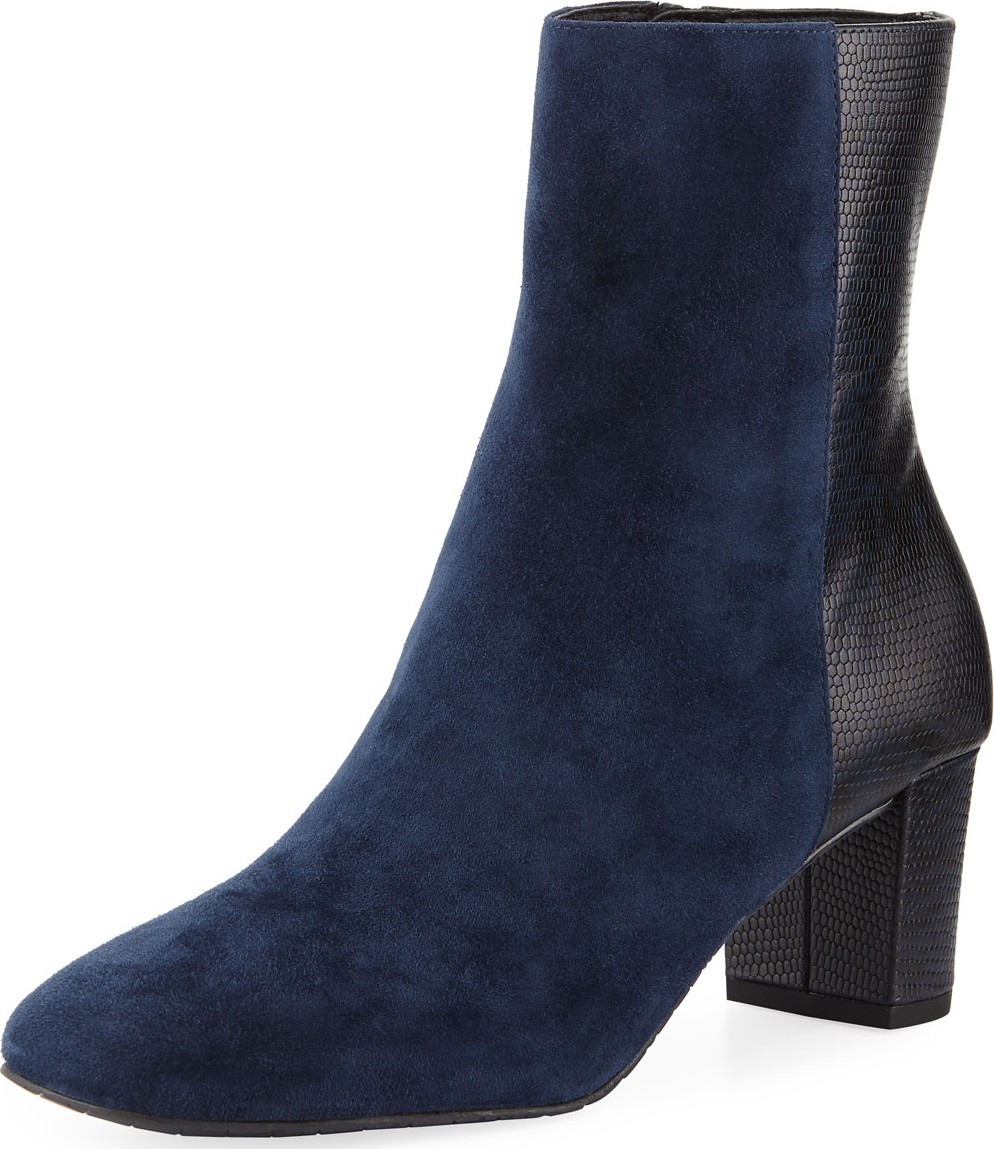 Donald J Pliner Jia Block-Heel Combo Booties Donald J Pliner Jia Block-Heel Combo Booties