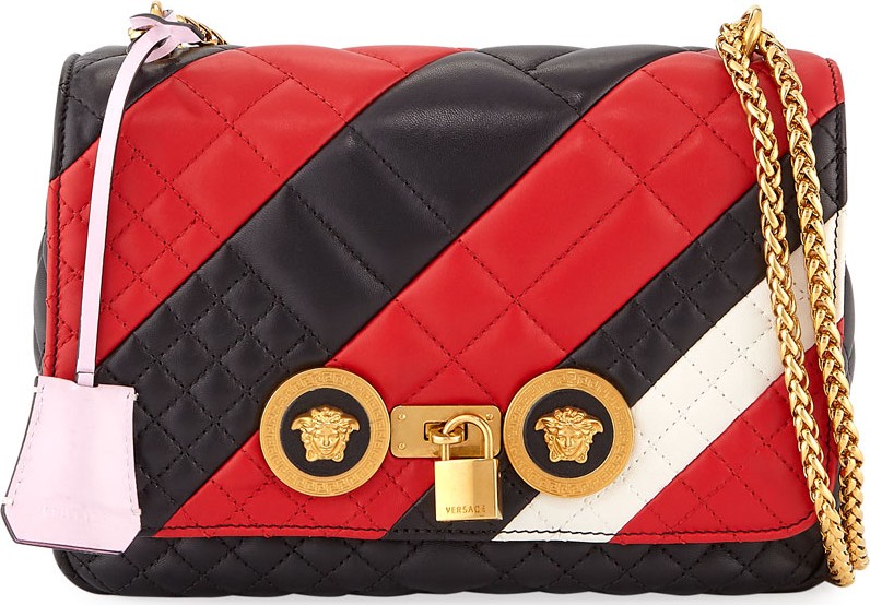 Versace Icon Medium Quilted Patchwork Shoulder Bag