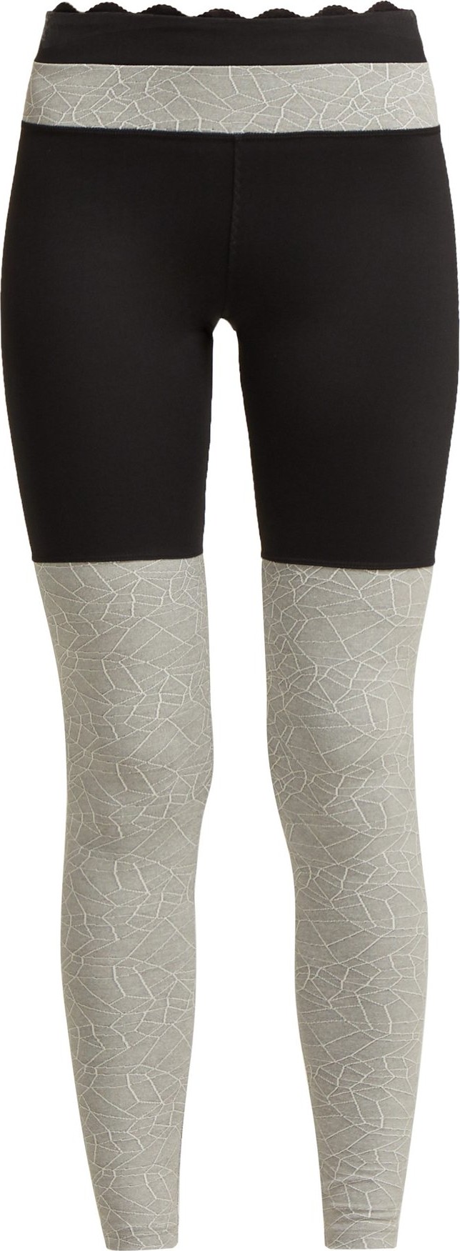 Track & Bliss Scalloped-trim stretch leggings