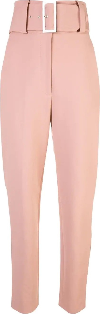 Sara Battaglia belted high waisted trousers