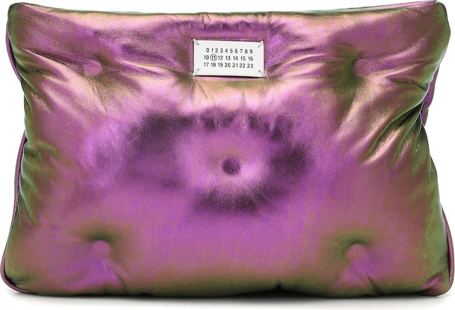Maison Margiela Glam Slam metallic leather clutch