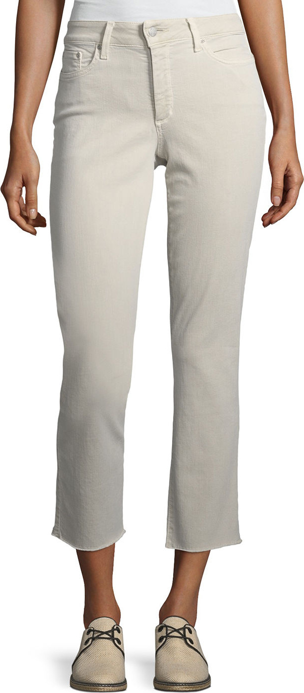 NYDJ Sheri Slim Frayed-Hem Skinny Jeans