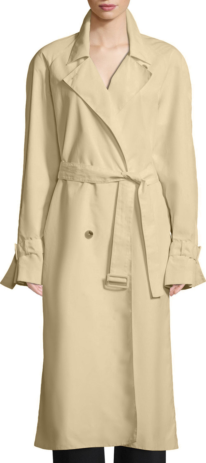THE ROW Nueta Double-Breasted Belted Trench Coat