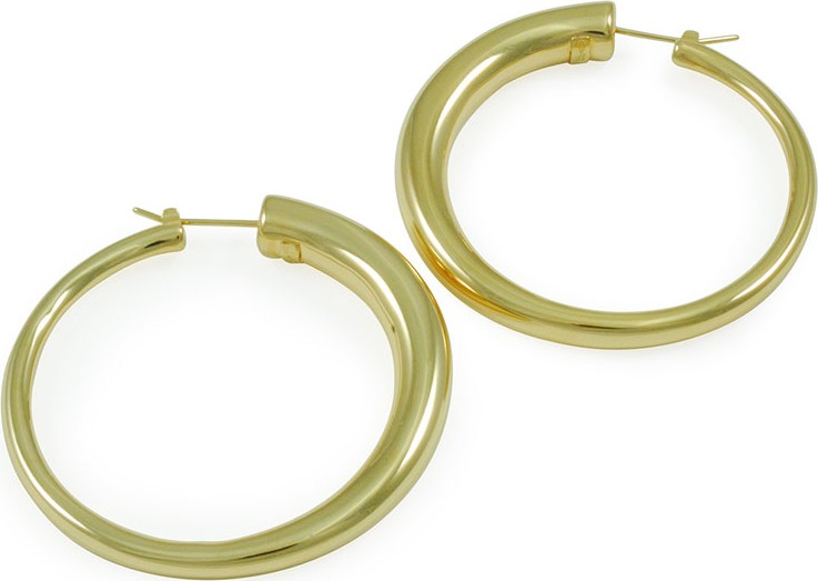Alberto Milani Millennia 18k Gold Electroform Graduated Hoop Earrings