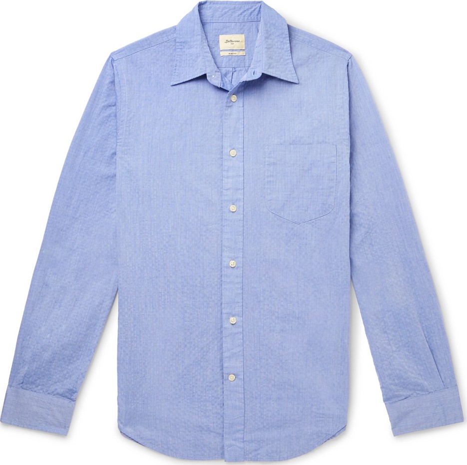 Bellerose Slim-Fit Cotton-Seersucker Shirt