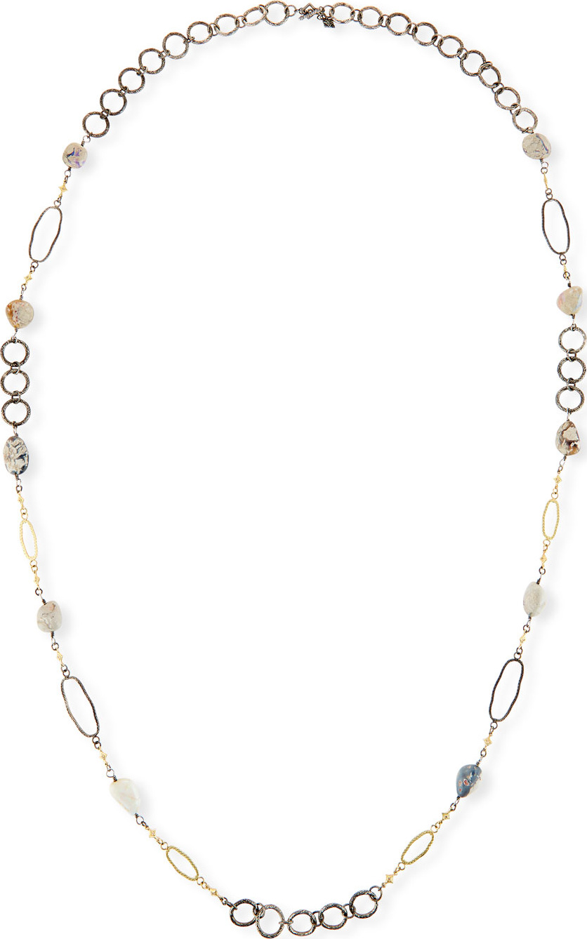 Armenta Old World Boulder Opal & Diamond Crivelli Necklace, 40"