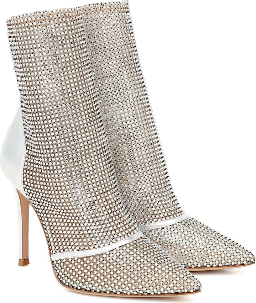 Gianvito Rossi Adore 105 embellished ankle boots