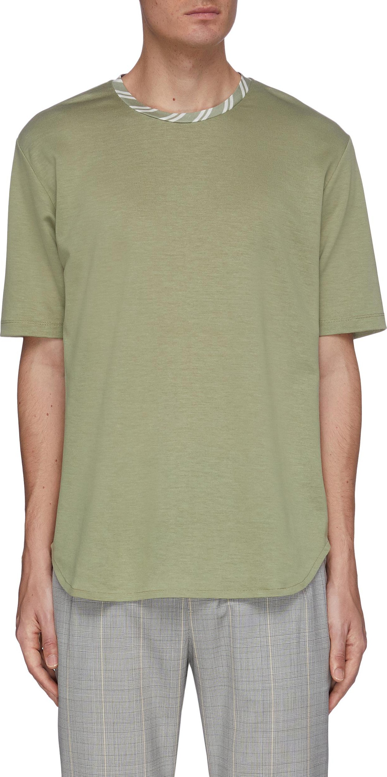 UNCENSORED Stripe crewneck T-shirt