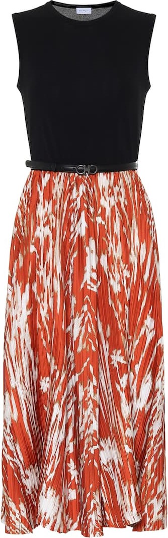 Salvatore Ferragamo Printed silk maxi dress