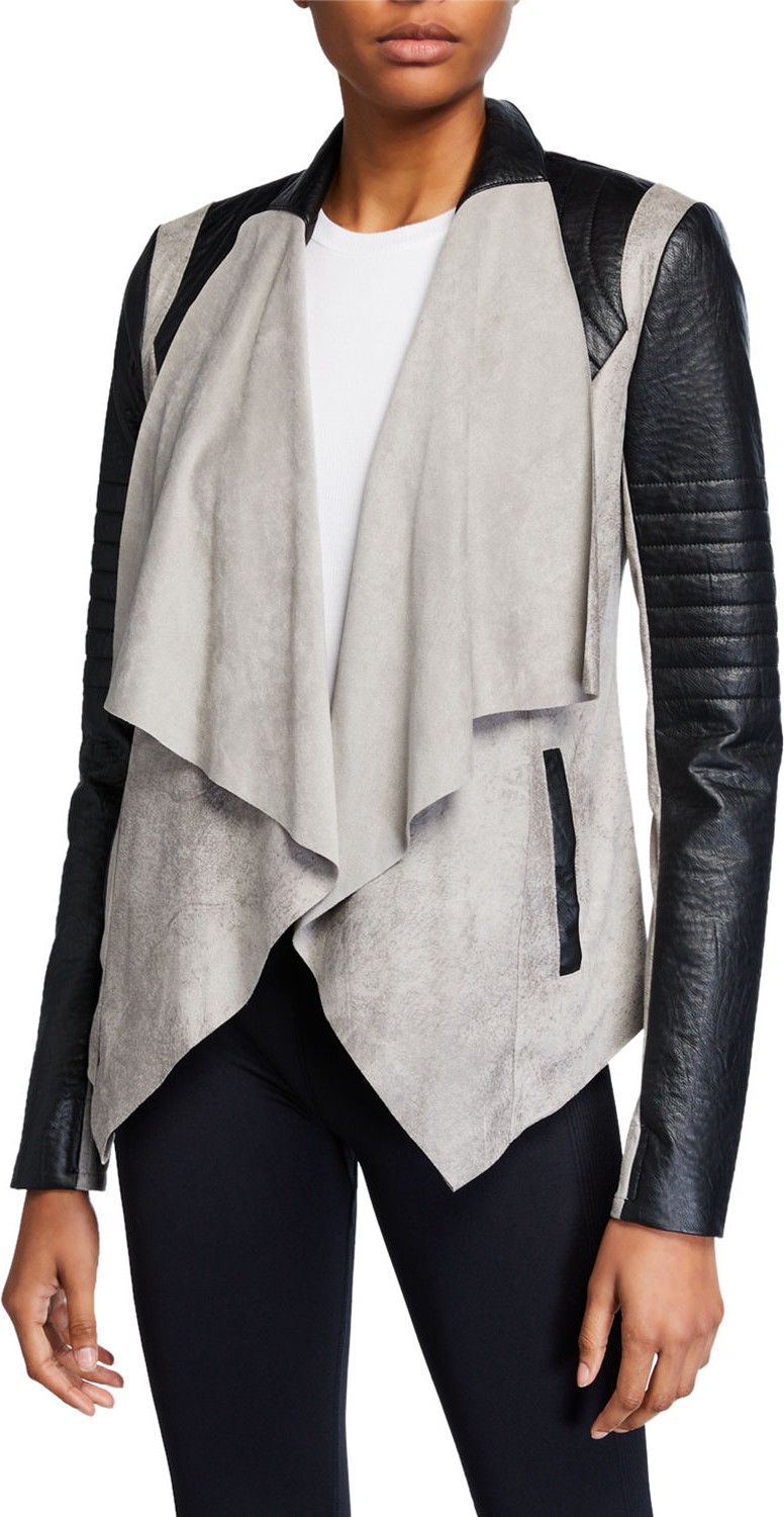 Blanc Noir Drape Front Jacket
