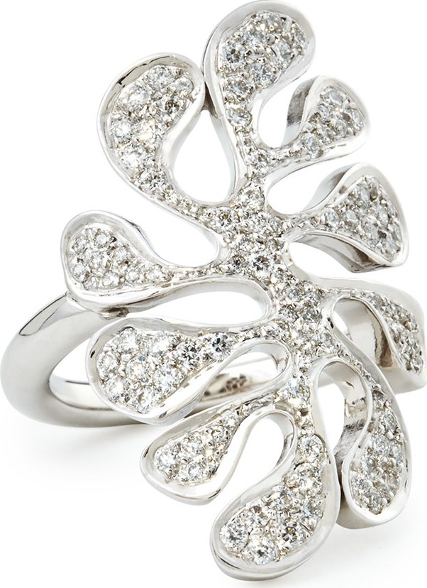 Miseno Sealeaf Collection 18k White Gold Diamond Ring