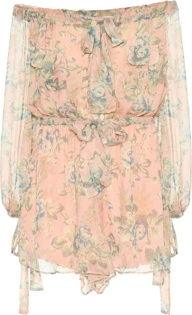 Zimmermann Tempest floral silk playsuit