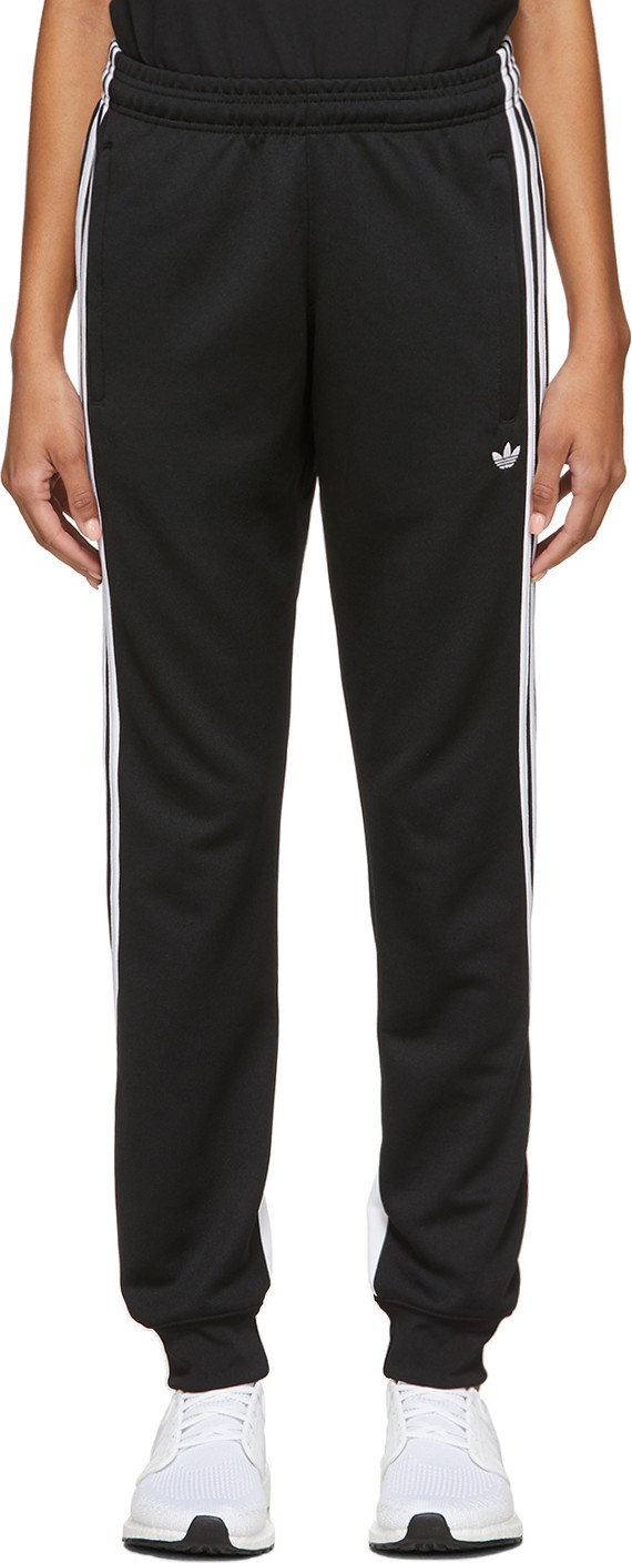 Adidas Originals Black 3-Stripe Wrap Lounge Pants