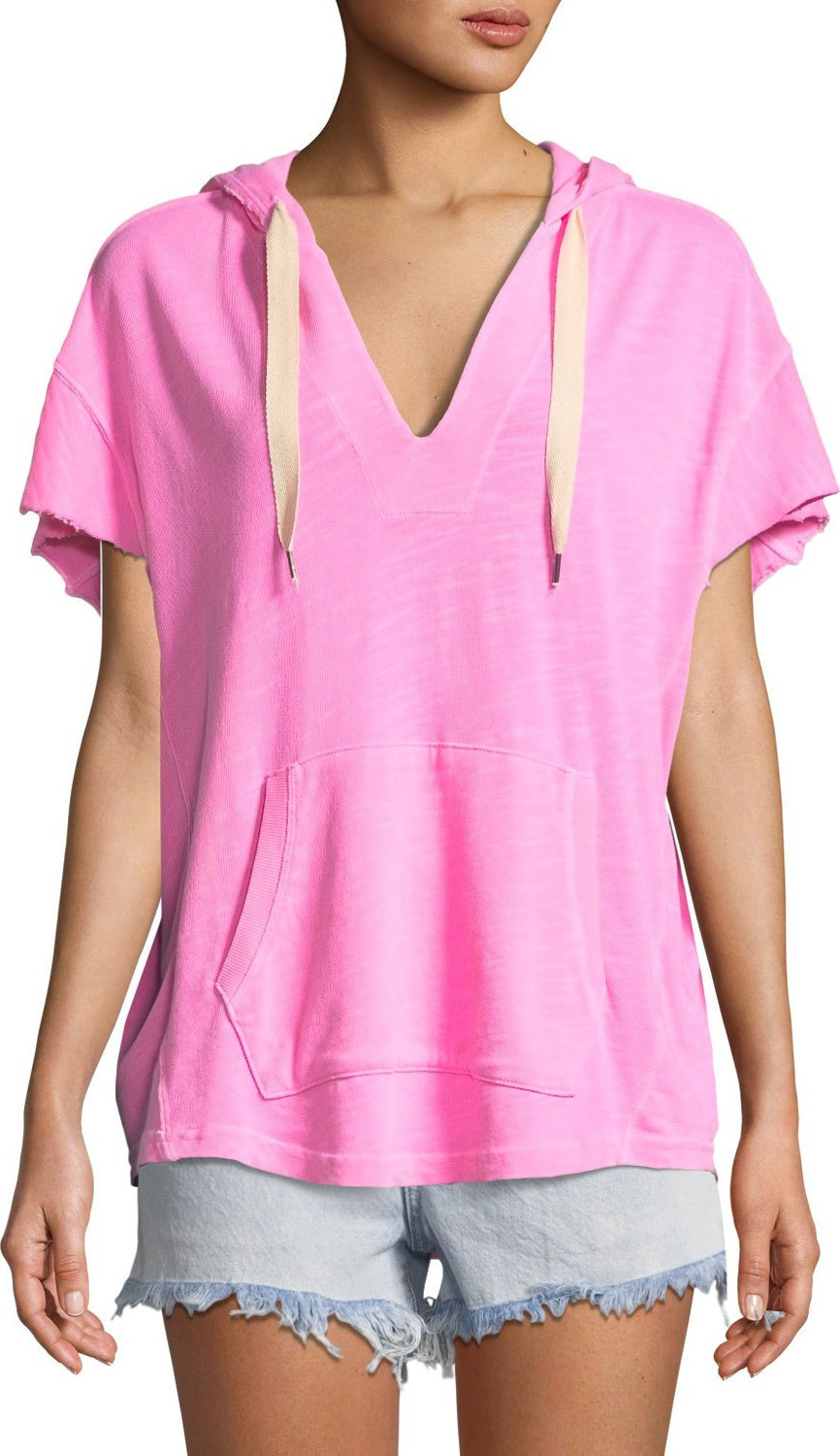 Splendid Surfside Short-Sleeve Cotton Hoodie