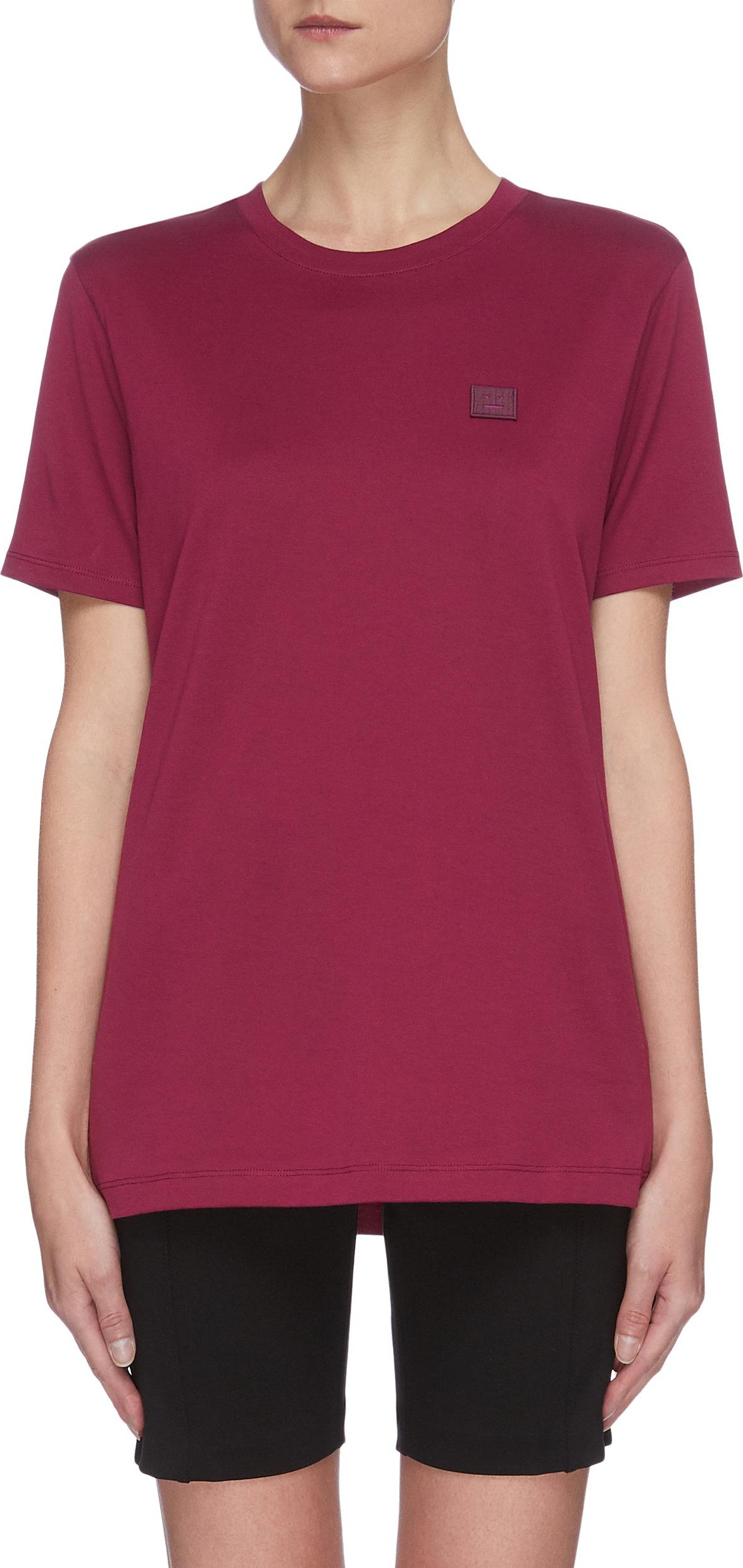 Acne Studios Face patch cotton T-shirt