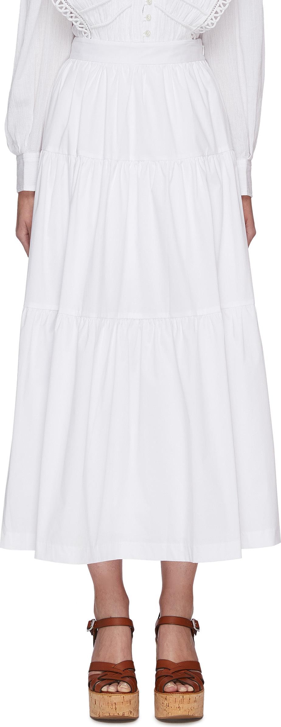 Staud 'Sea' tiered maxi skirt