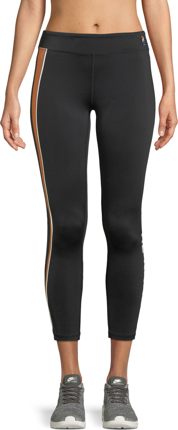 P.E Nation Sport Parade Striped Cropped Leggings