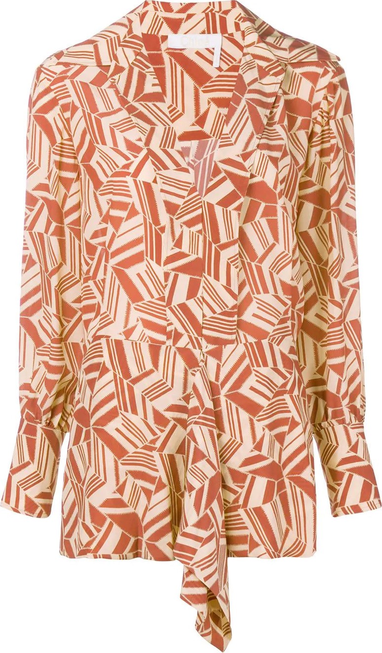 Chloe geometric print blouse