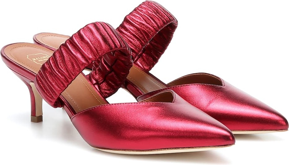 Malone Souliers Matilda 45 metallic leather mules
