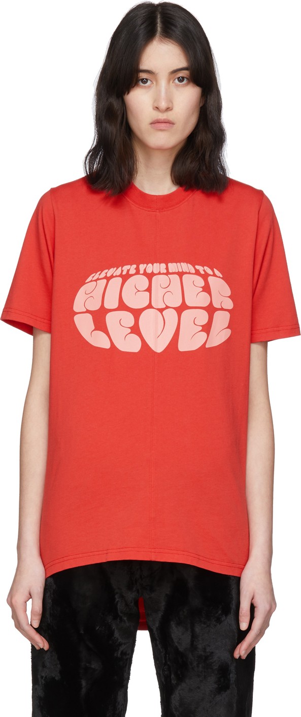 Martine Rose Red Front Seam Lacksley T-Shirt