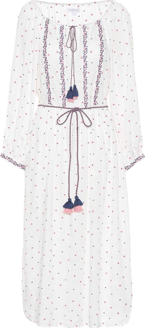 Velvet By Graham & Spencer Isilda floral embroidered dress