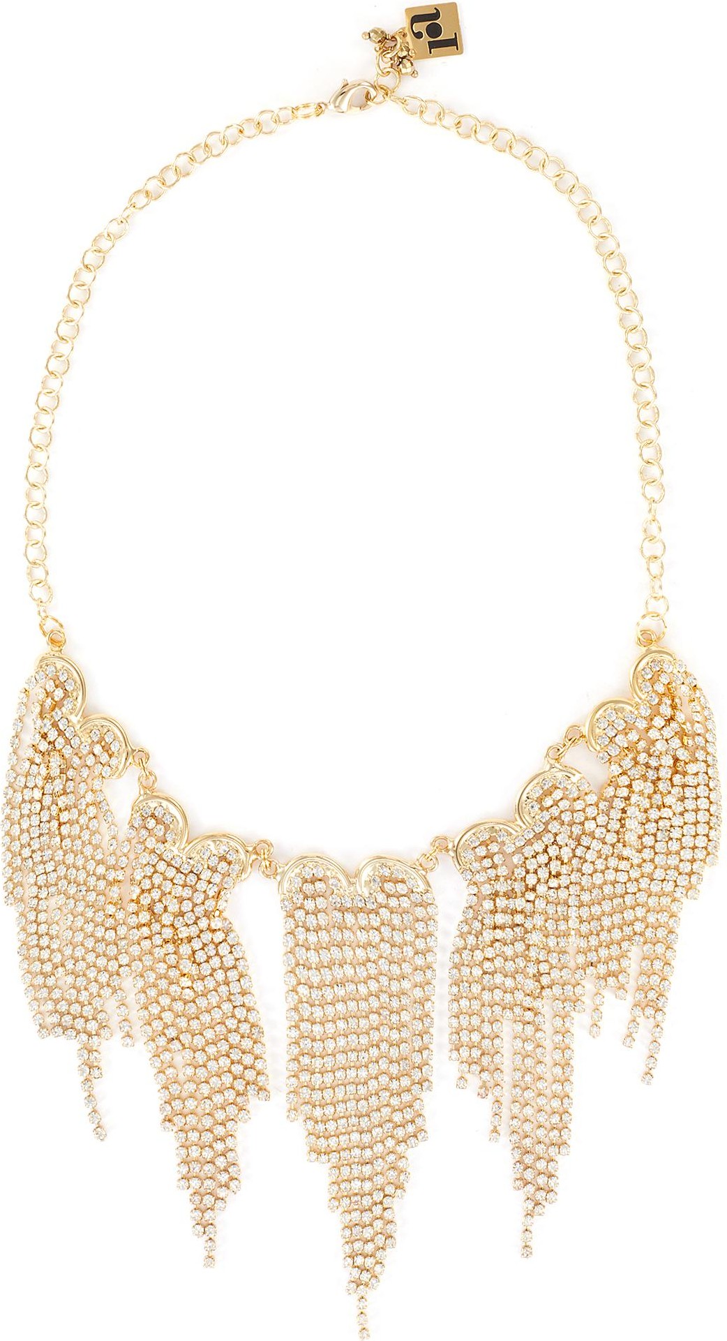 Rosantica Graffiti' crystal embellished fringed necklace