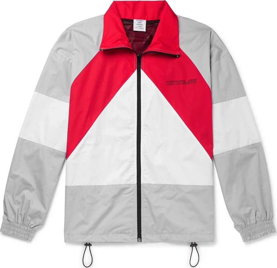Vetements Printed Colour-Block Cotton Jacket