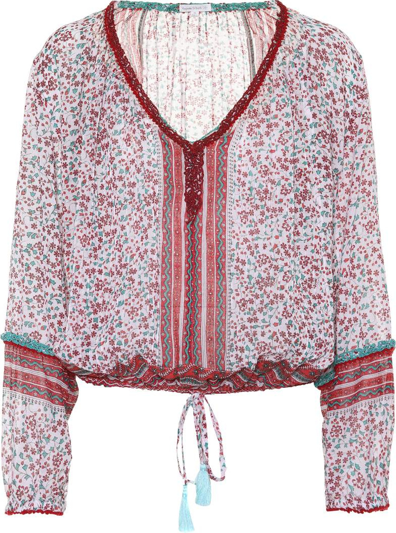 Poupette St Barth Bibi tasseled cotton blouse