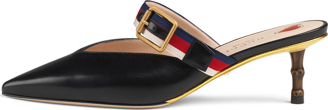 Gucci Unia Mule Pump with Bamboo Heel