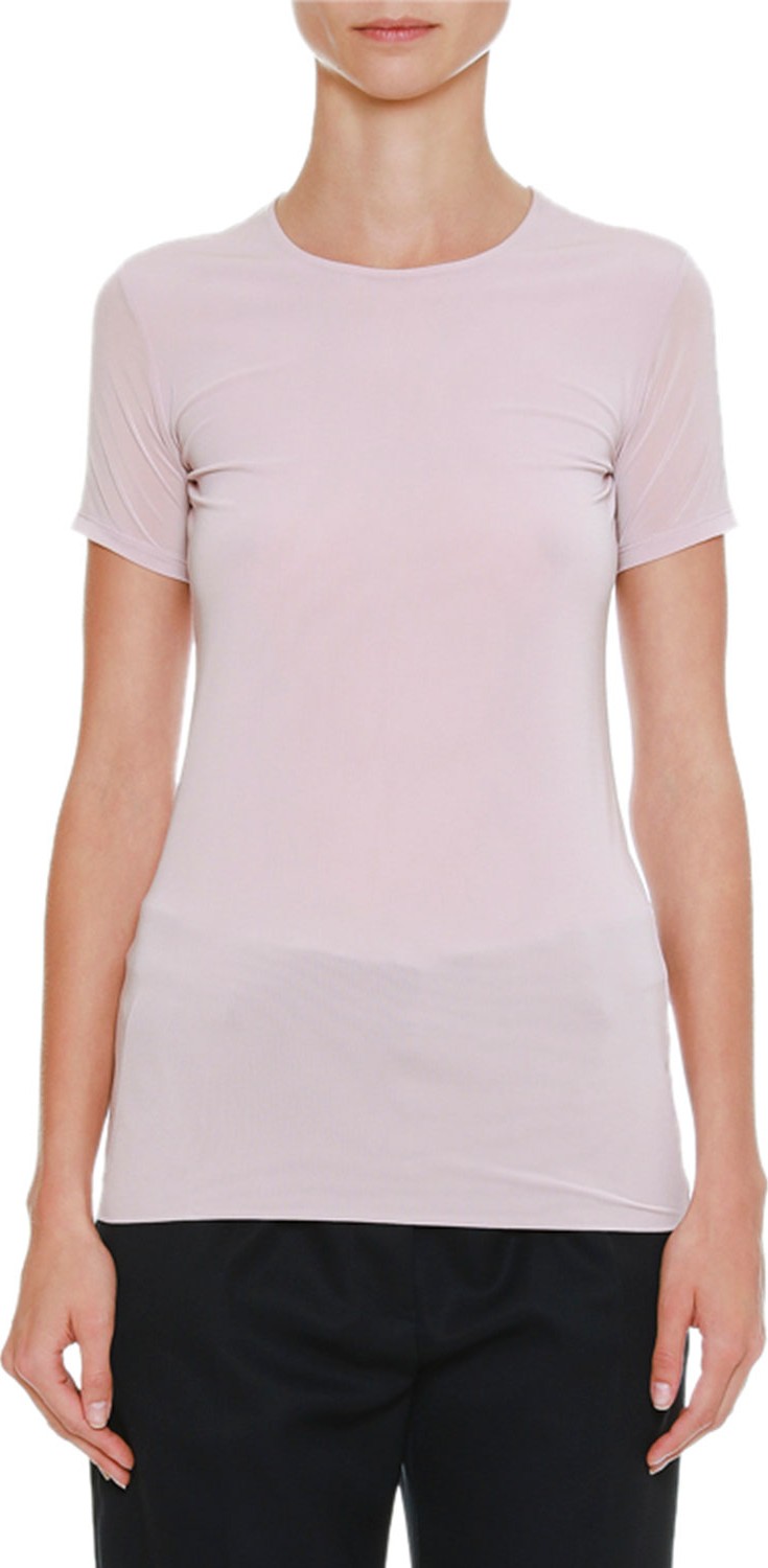 Jil Sander Crewneck Short-Sleeve Fitted Top