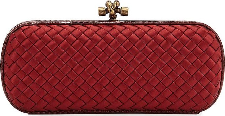 Bottega Veneta Impero Ayers-Trim Stretch Knot Clutch Bag