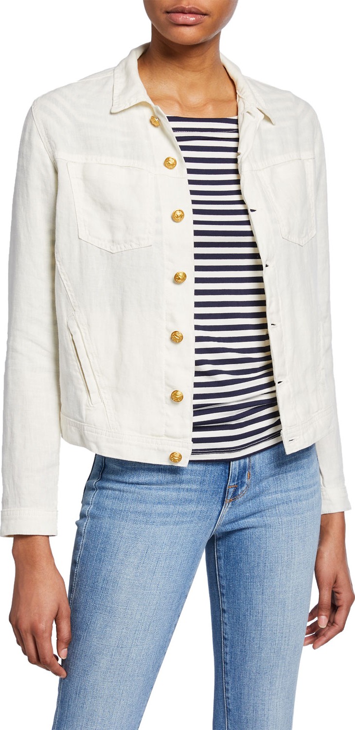 L'AGENCE Celine Slim Linen Jacket