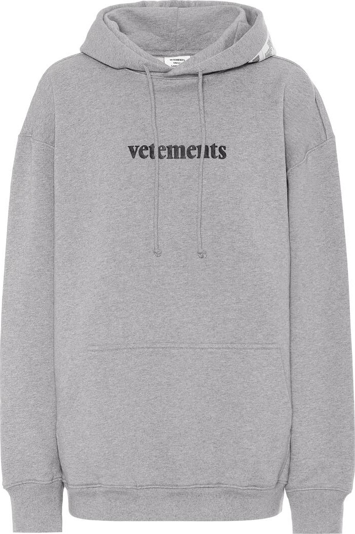 Vetements Oversized logo cotton-blend hoodie
